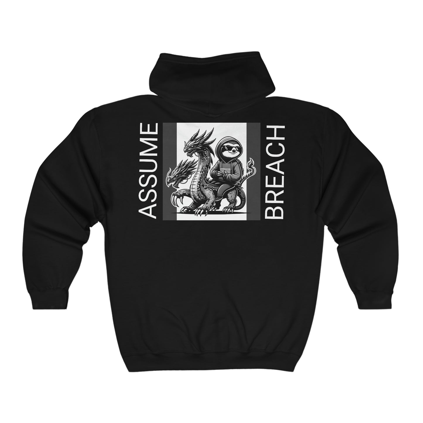 Cyber Sloth Hacker Hoodie Unisex Heavy Blend™ Full Zip Hooded Sweatshirt