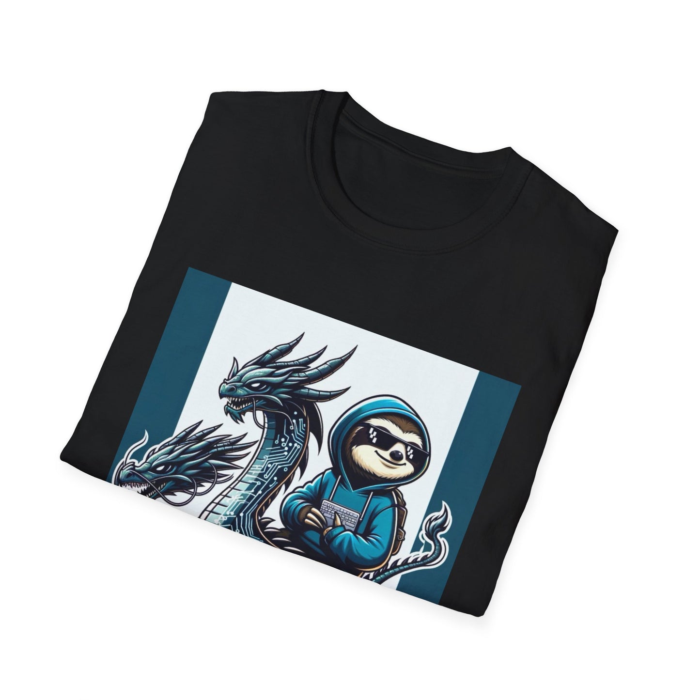 Cyber Sloth Hacker Tshirt Unisex Softstyle T-Shirt