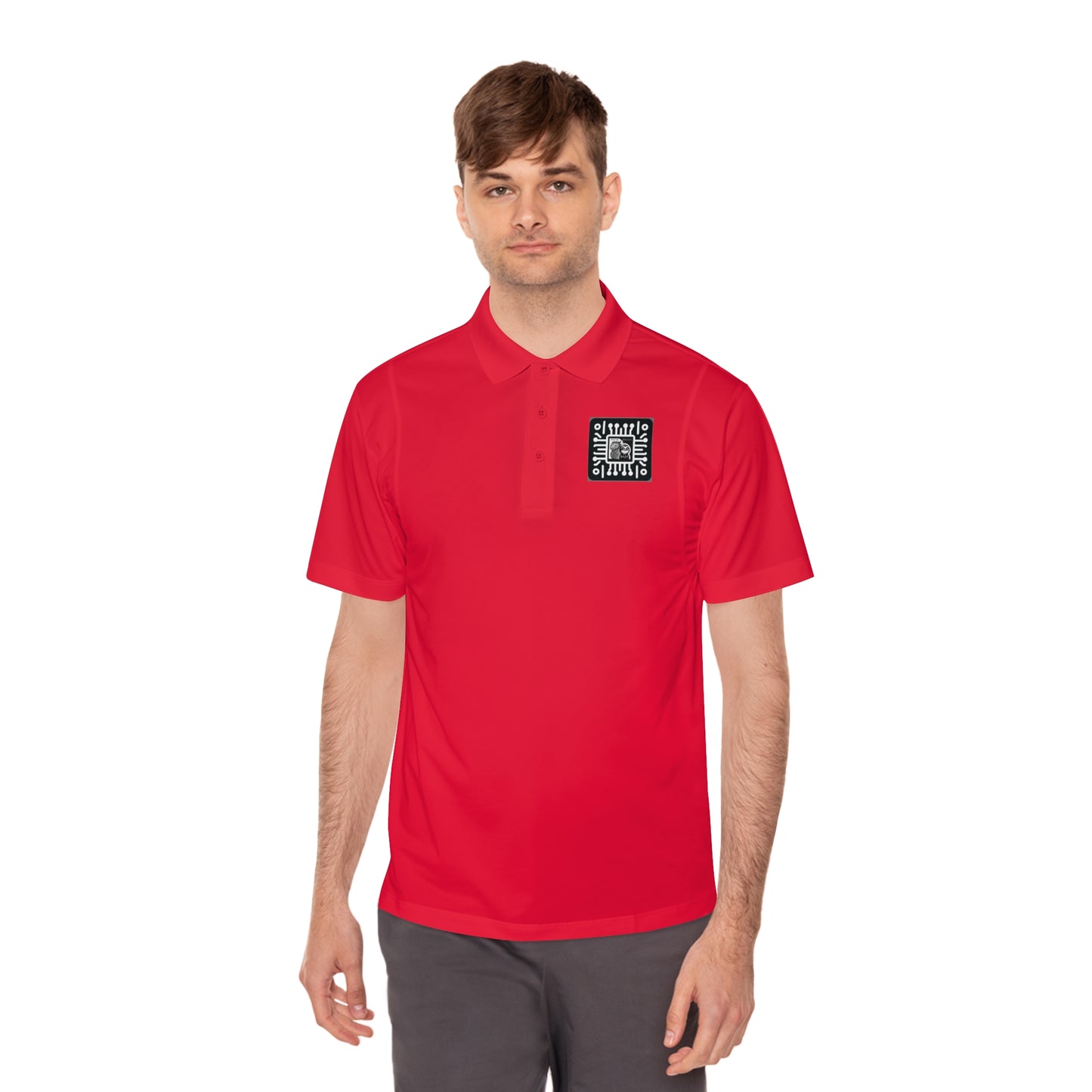 Cyber Sloth Cuber Dragon Hacker Men's Sport Polo Shirt