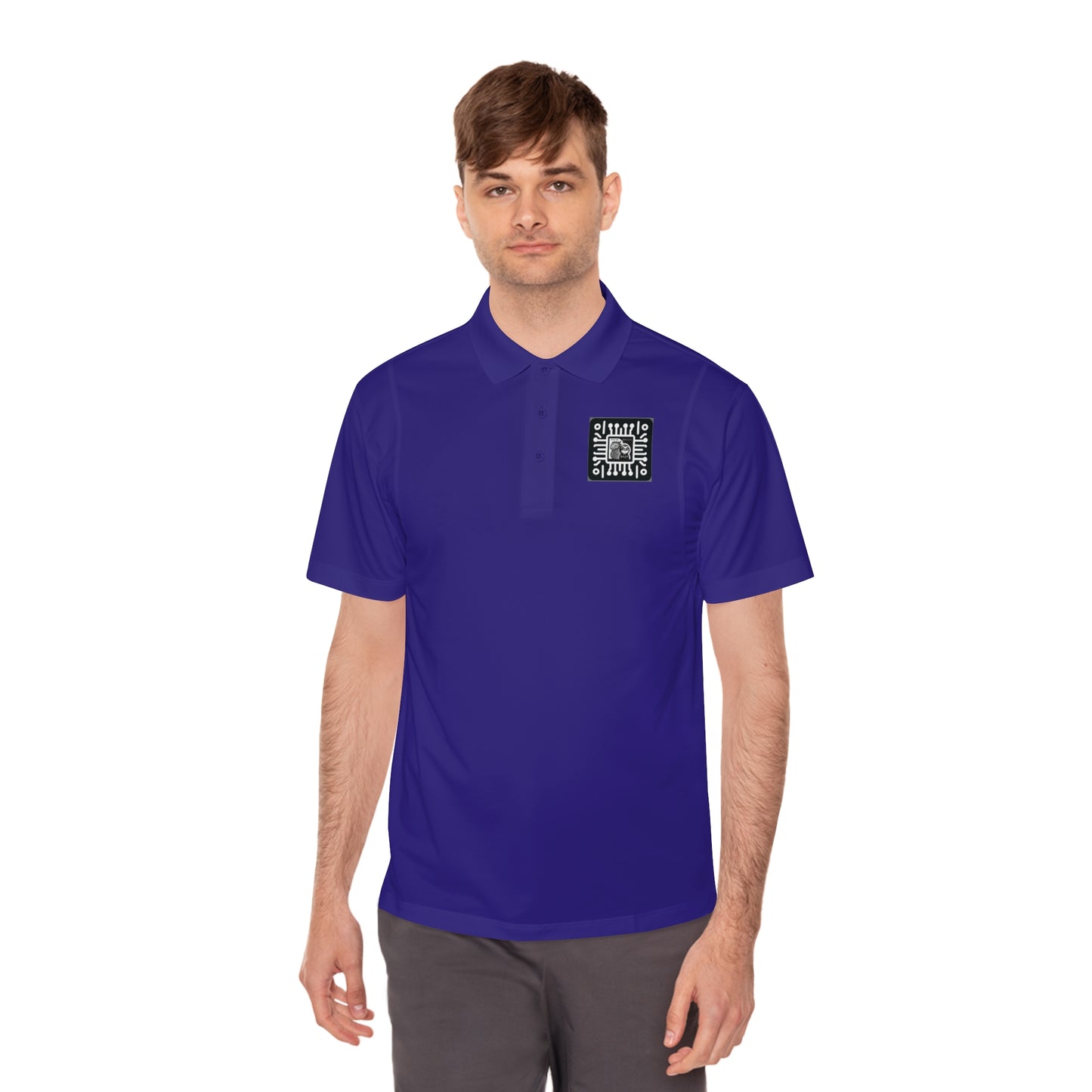 Cyber Sloth Cuber Dragon Hacker Men's Sport Polo Shirt