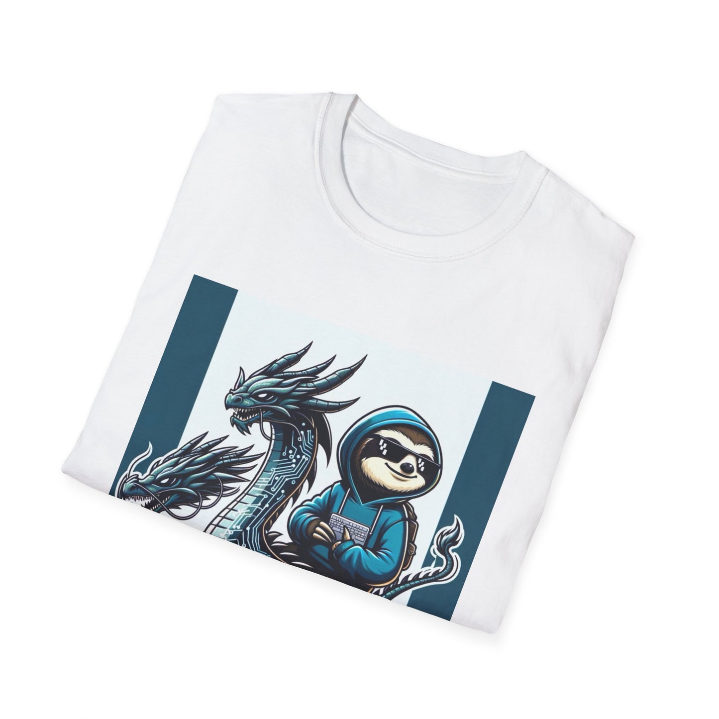 Cyber Sloth Hacker Tshirt Unisex Softstyle T-Shirt