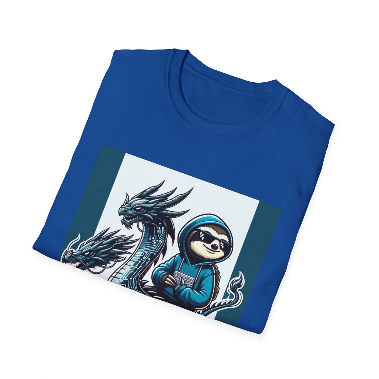 Cyber Sloth Hacker Tshirt Unisex Softstyle T-Shirt