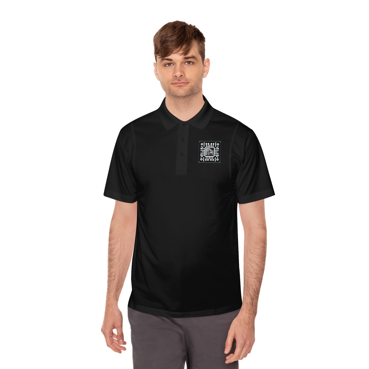 Cyber Sloth Cuber Dragon Hacker Men's Sport Polo Shirt