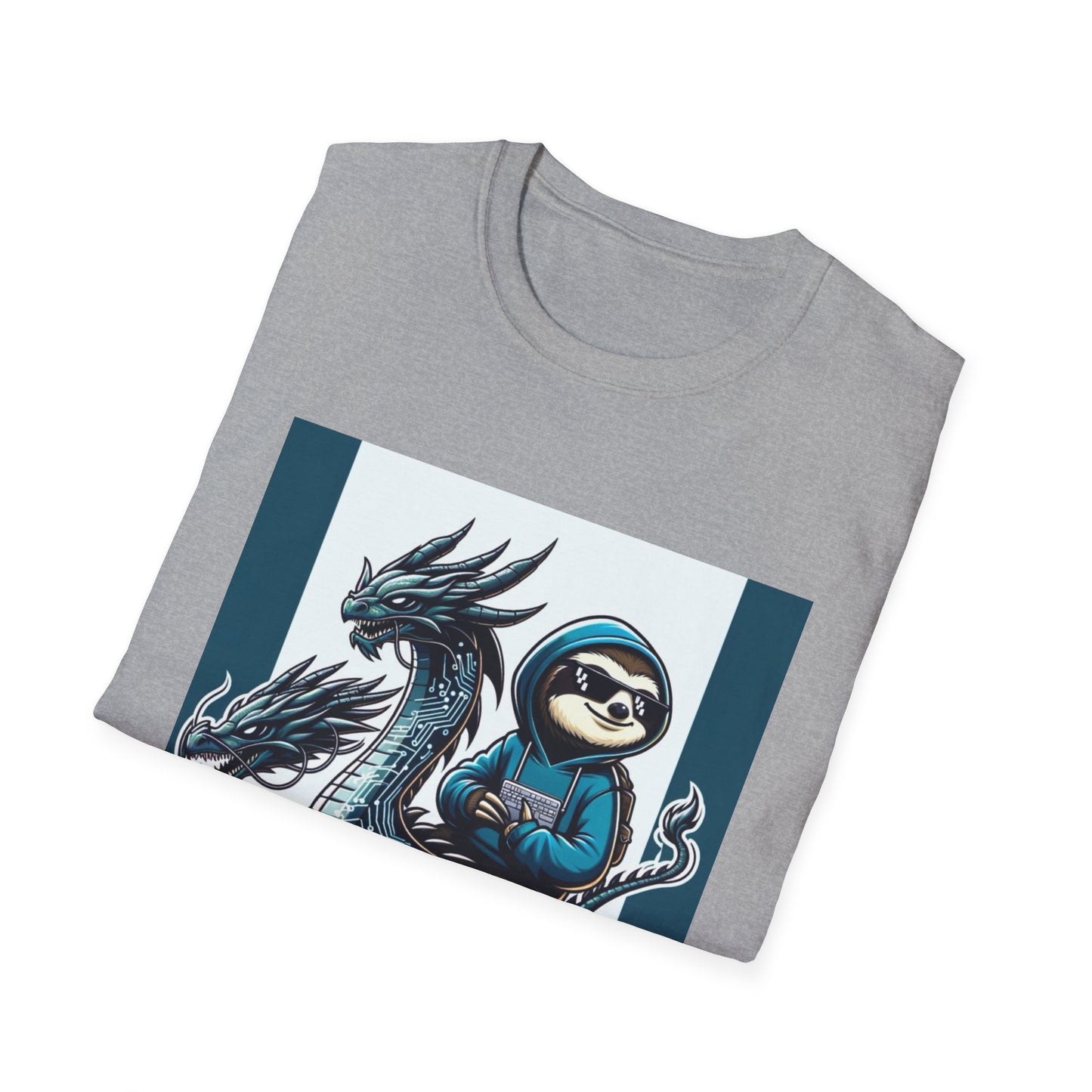 Cyber Sloth Hacker Tshirt Unisex Softstyle T-Shirt