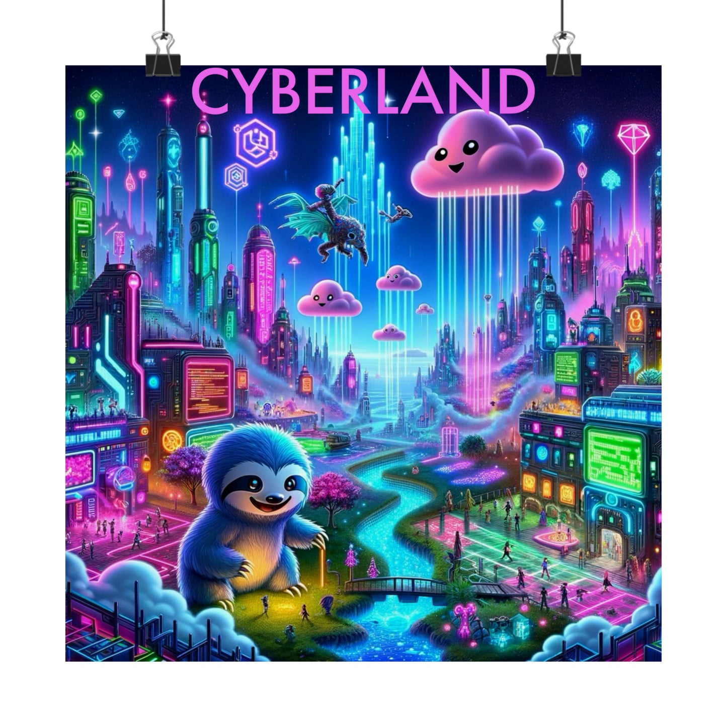 Cyberland Matte Vertical Posters